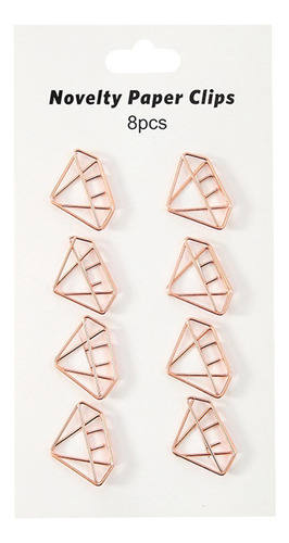 5 X 8 Clips De Papel Bonitos, Accesorios De Metal, Diamante