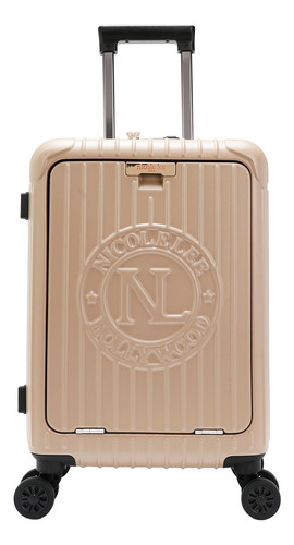 Maleta De Viaje Mano Nicole Lee Rigida Ligera Ss24 Color Beige Lisa