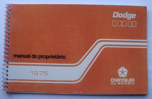 Manual Do Proprietário Dodge F-100 - 1975
