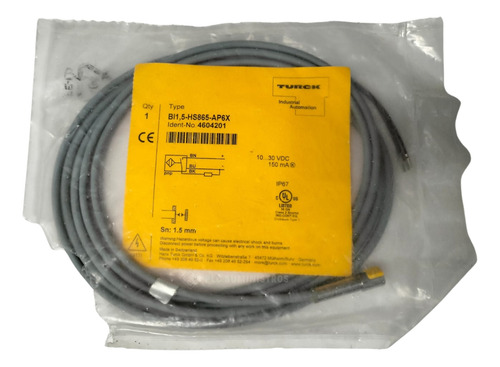 Turck Bi1,5-hs865-ap6x 4604201 Sensor Inductivo..