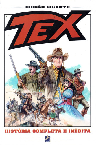 Tex Edição Gigante N° 39 - Pela Honra Do Texas - Em Português - Editora Mythos - Formato 18 X 27 - Capa Mole - Bonellihq Cx490 Dez23