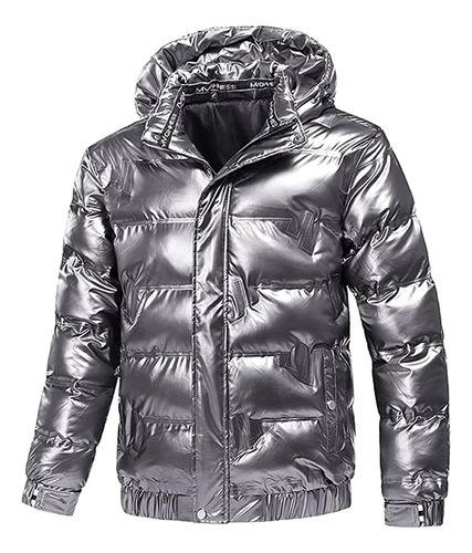 Chaqueta De Plumón Reflectante Con Capucha Brillante N Coat