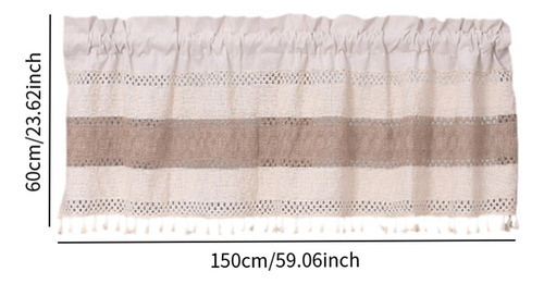 Cortina Cortina Corta Corta Máquina Lavable Rayas Anchas L