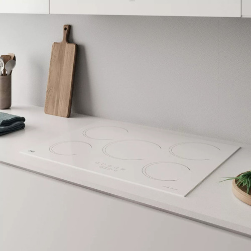 Anafe Eléctrico Vitroceramico Tst 5 Hornallas Vidrio Blanco Color Blanco
