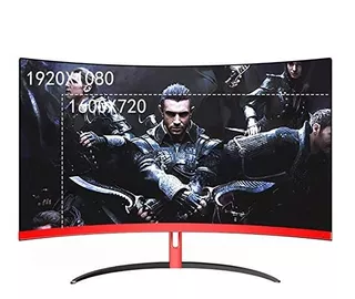 Monitor 32 Inch Curved Gaming Lcd 2mm Side Bezel-less Hdmi V