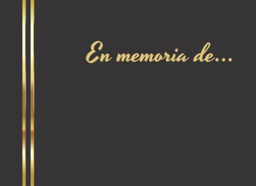 En Memoria De  : Libro De Invitados Para Funerales Servicio