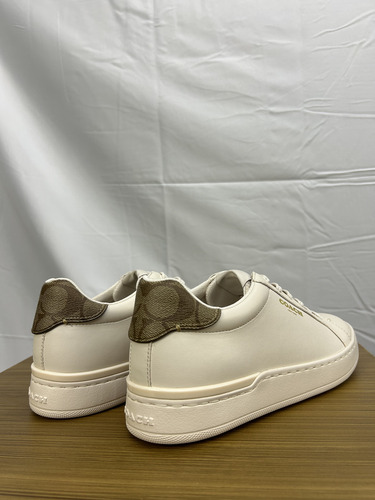 Tenis Coach Casual Mujer De Piel Beige G4966 Original Ligero Cómodo