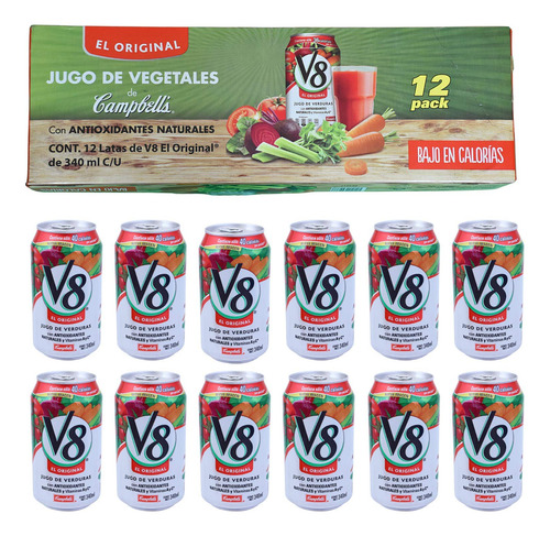 V8 Néctar De Verduras El Original Pack