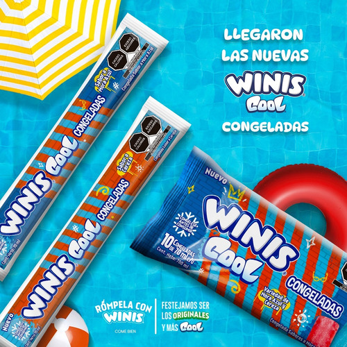 Winis Cool Congeladas Mora Azul Y Cereza 10pz
