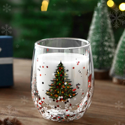 Compatible Taza De Café De Vidrio Capa Aislada Base Pesada