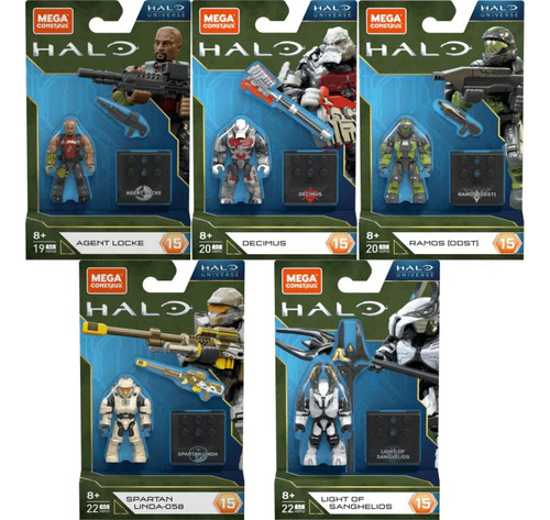 Figuras De Acción Mega Construx Halo Heroes Series 15 Set 5