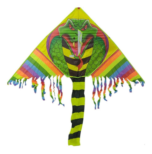 Cometa Serpiente Cobra 160x80 Culebra Juego 20 Colas Triangu