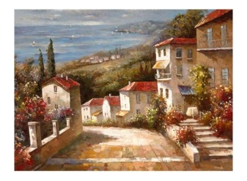 Marca De Arte Casa En Toscana Por Joval 18x24 Pulgadas Lienz