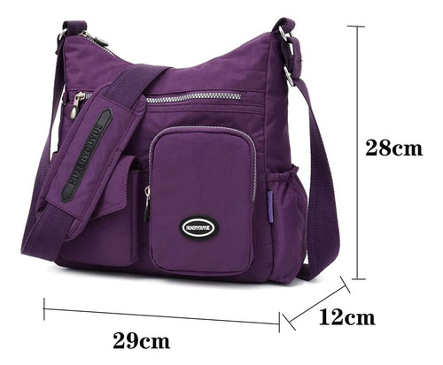 Feuseuz Bolso De Lujo Bolso De Mensajero De Tela De Nailon