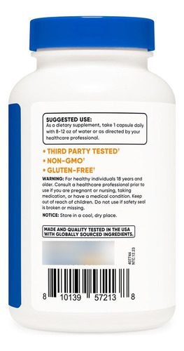 Suplemento De Ashwagandha 600 Mg V - Unidad a $1155