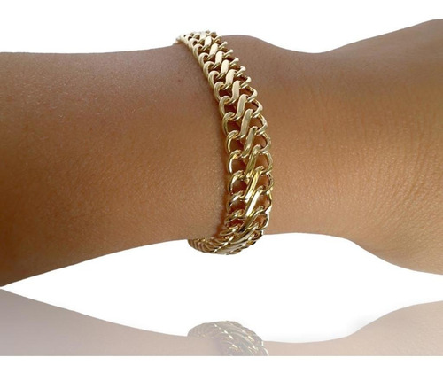 Pulseira Lacraia Grossa Ouro 18k 750 19 Cm Diâmetro 5 Cm