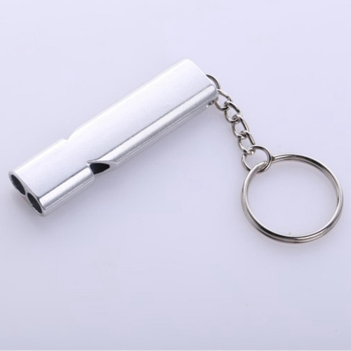 2 Piezas De Silbato De Supervivencia De Plata 56x15x8mm