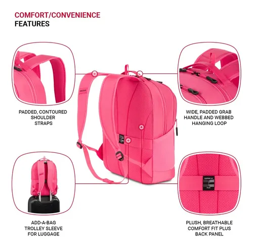 Mochila Swissgear Orientation Rosa Para Portátil De 16 Pulga