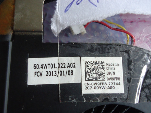 Cooler Do Processador Para Notebook Dell Inspiron3421