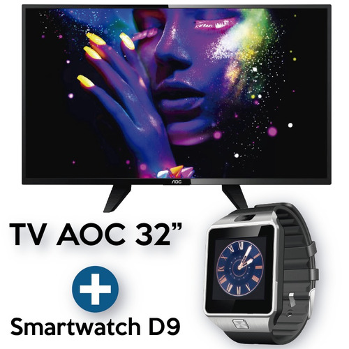 Tv Aoc Led 32' Hd + Smartwatch D9 Bde