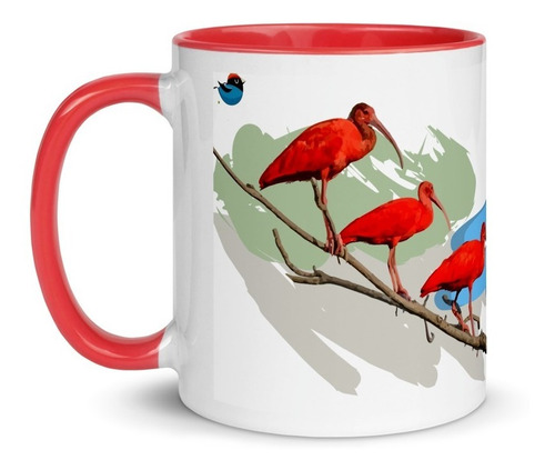 Imagem 2 de 7 de Caneca Personalizada Aves De Ubatuba (guará)