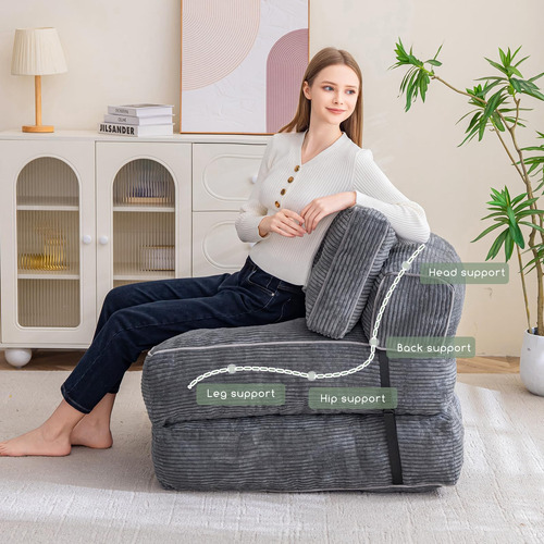 Higogogo Sofá Cama Plegable Silla Convertible Con Almohada