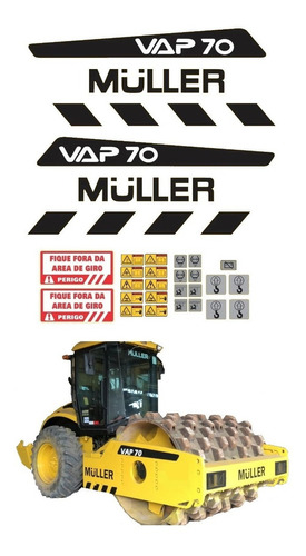 Adesivo Rolo Compactador Muller Vap 70