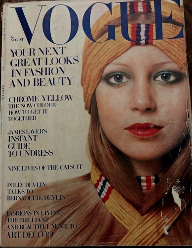  Vogue Magazine Britanico  Agosto 1969 Pattie Boyd