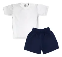 Comprar Conjunto Colegial Unisex Remera Y Short De Algodon 2293