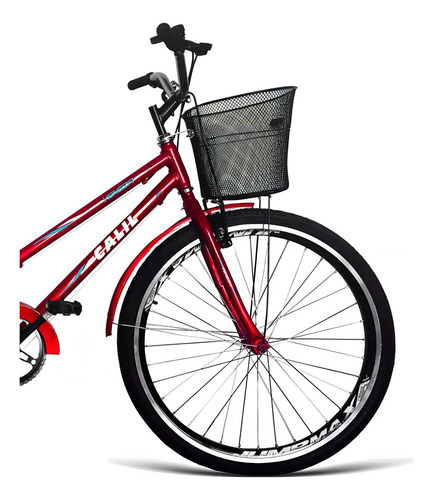 Bicicleta Aro 26 Passeio Calil Veneza Poti 6v C/ Rolamento Cor Vermelho