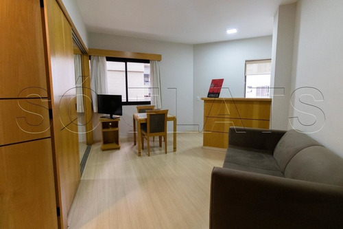 Imagem 2 de 15 de Flat Na Al. Campinas, Proximo A Av. Paulista - Fora Do Pool - Sf24989