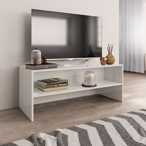 Mueble Rack De Tv Blanco Moderno Y Minimalista