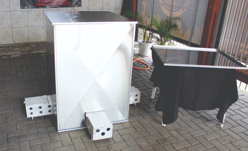 Churrasqueira 4 Bocas Inox Kit 3 Espetos + Frete