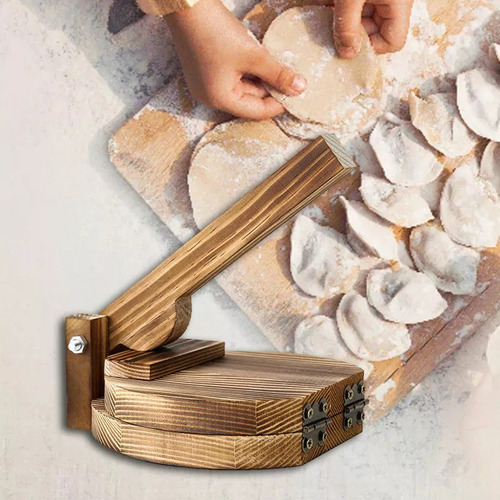 Prensa De Tortilla De Madera Para Hacer Bolas De , Prensador Color Chocolate