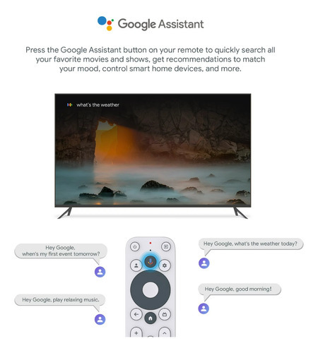 Onn Uhd Streaming 4k 2 Gb Ram Google Tv 2023 Color Negro Tipo De Control Remoto Control De Voz