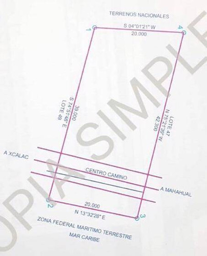 Imagen 5 de 5 de Venta Terreno De 801m2 Frente Al Mar En Carretera Mahahual- Xcalak P3413