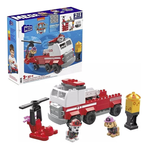 Mega Block Paw Patrol Mega Camión De Bomberos 