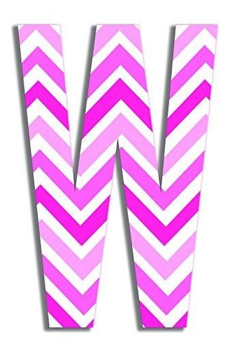 Iniciales De Madera Colgantes Tri-pink Chevron 18 