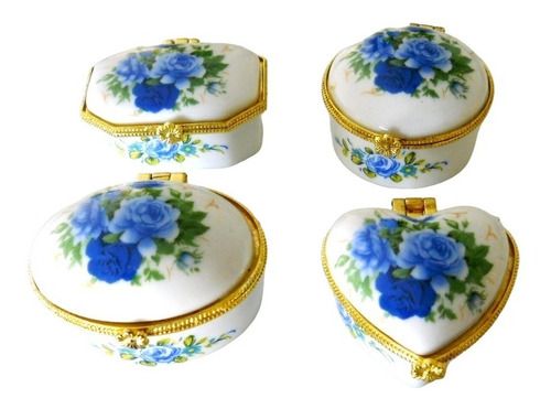 Alhajero Pastillero Porcelana Mini X 10 Unid Ideal Souvenirs