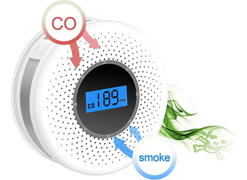Detector Combinado De Humo Y Monóxido De Carbono Con Pantall