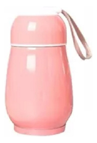 Garrafa Térmica Inox Com Alça Pinguim 220ml Rosa - Wincy