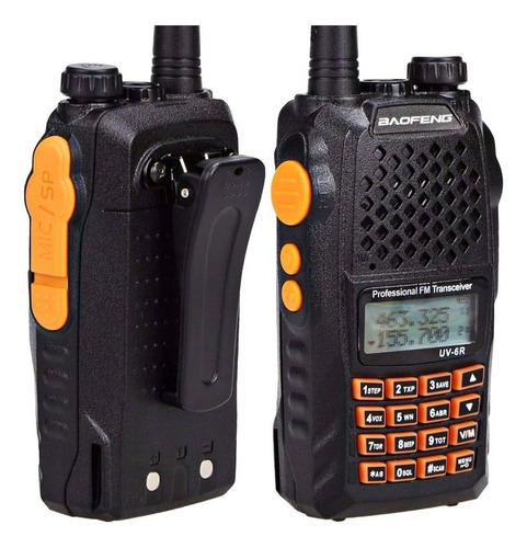 Rádio Vhf/uhf Baofeng Uv-6r Já Com 7w Potência Vhf Uhf