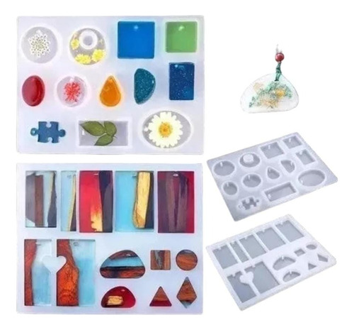 Set 326 Moldes Vela Silicona Para Joyería Casera  De Resina