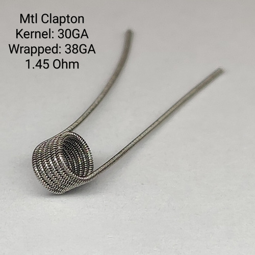 10pz Mtl Clapton 1.45ohm Resistencias Coil Ni80 Nichrome