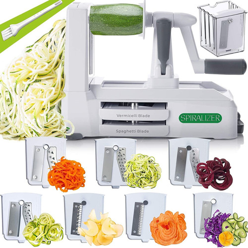 Cortador De Vegetales Spiralizer 7 Cuchillas +libros Recetas