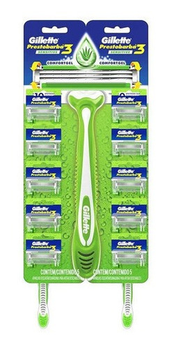 Gillette Máquinas De Afeitar Prestobarba3 Sense Care 10uds