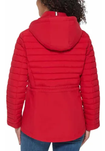 Chamarra roja tommy hilfiger mujer hotsell
