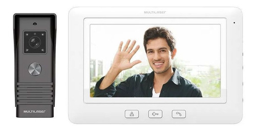 Imagen 2 de 4 de Kit Timbre Portero Cámara + Pantalla 7 Multilaser Se409