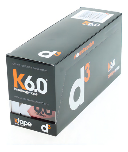 Fita de bandagem neuromuscular cinesiológico/6MTS/D3tape K6 cor branca