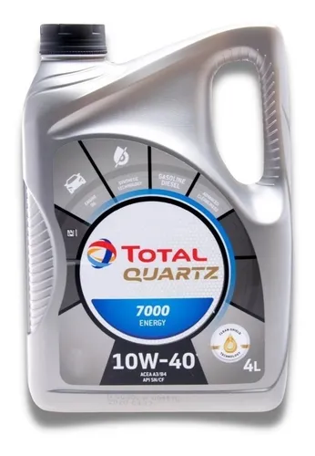 Aceite Total Quartz 7000 Semi Sintético 10w40 4 L X 3un